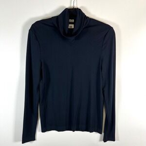 Wolford Black Long Sleeve Turtleneck Top Women's Sz L Cradle to Cradle Certified